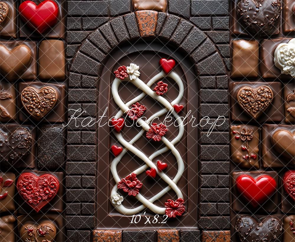 Kate Saint Valentin Chocolat Arche Toile de fond conçue par Mini MakeBelieve - Kate Backdrop FR