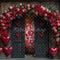 Kate Saint-Valentin Grange Porte Roses Toile de fond conçue par Mini MakeBelieve - Kate Backdrop FR