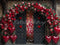 Kate Saint-Valentin Grange Porte Roses Toile de fond conçue par Mini MakeBelieve - Kate Backdrop FR
