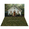 Kate Église Extérieur Jardin Croix Toile de fond+Printemps Vert Floral Prairie Sol Toile de fond - Kate Backdrop FR
