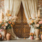 Kate Bohème Floral Rustique Rideau Mariage Toile de fond conçue par Emetselch - Kate Backdrop FR