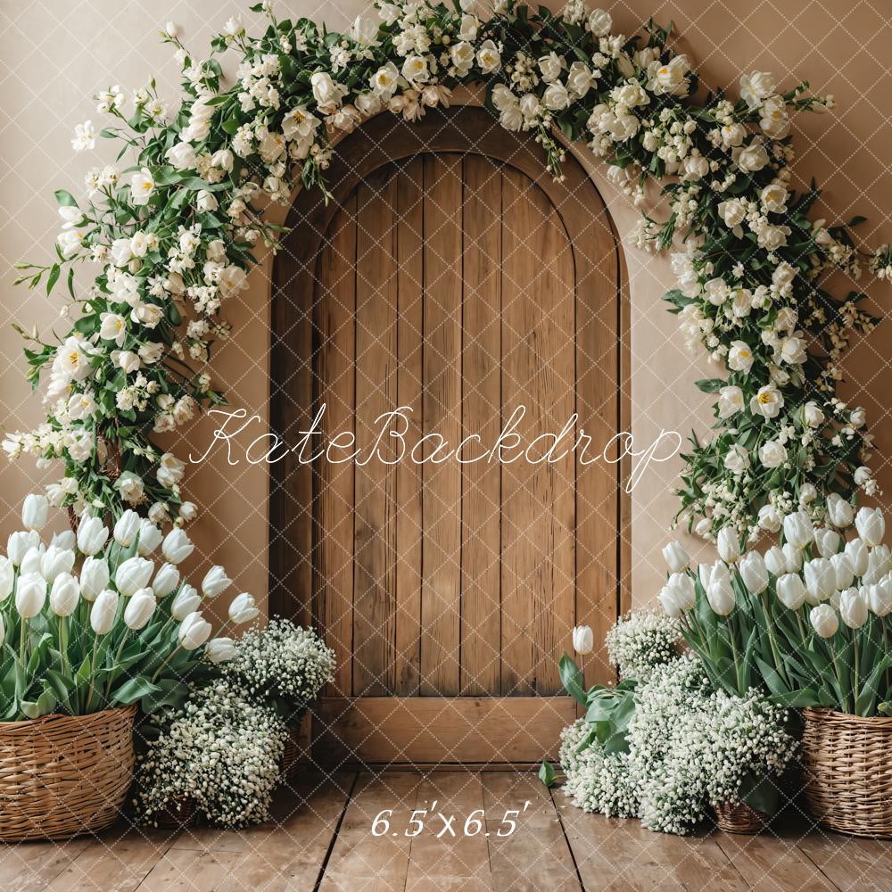 Kate Printemps Fleur Porte en Bois Toile de fond conçue par Emetselch - Kate Backdrop FR