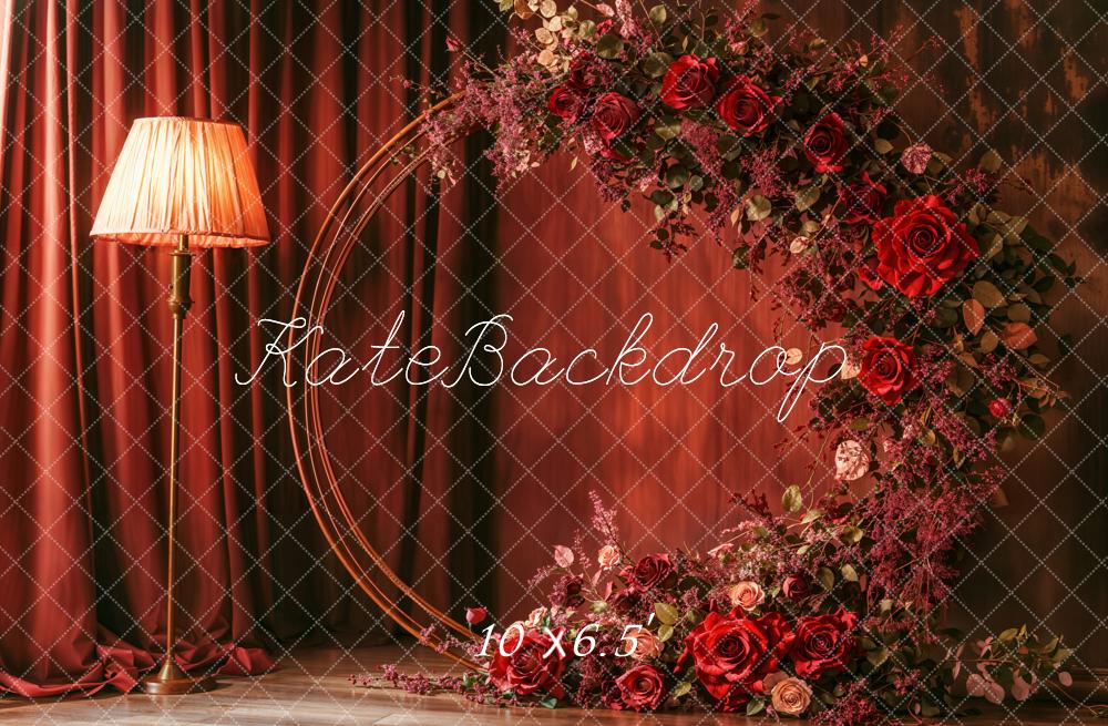 Kate Fête des mères Fleurs Lampadaire Rouge Toile de fond conçue par Emetselch - Kate Backdrop FR
