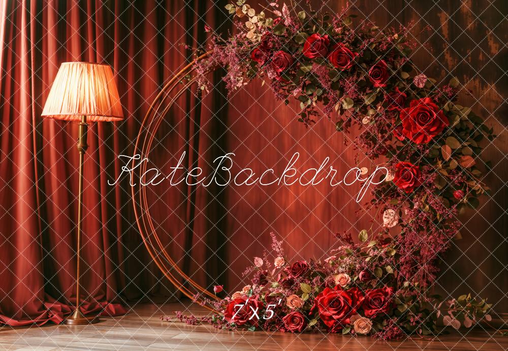 Kate Fête des mères Fleurs Lampadaire Rouge Toile de fond conçue par Emetselch - Kate Backdrop FR