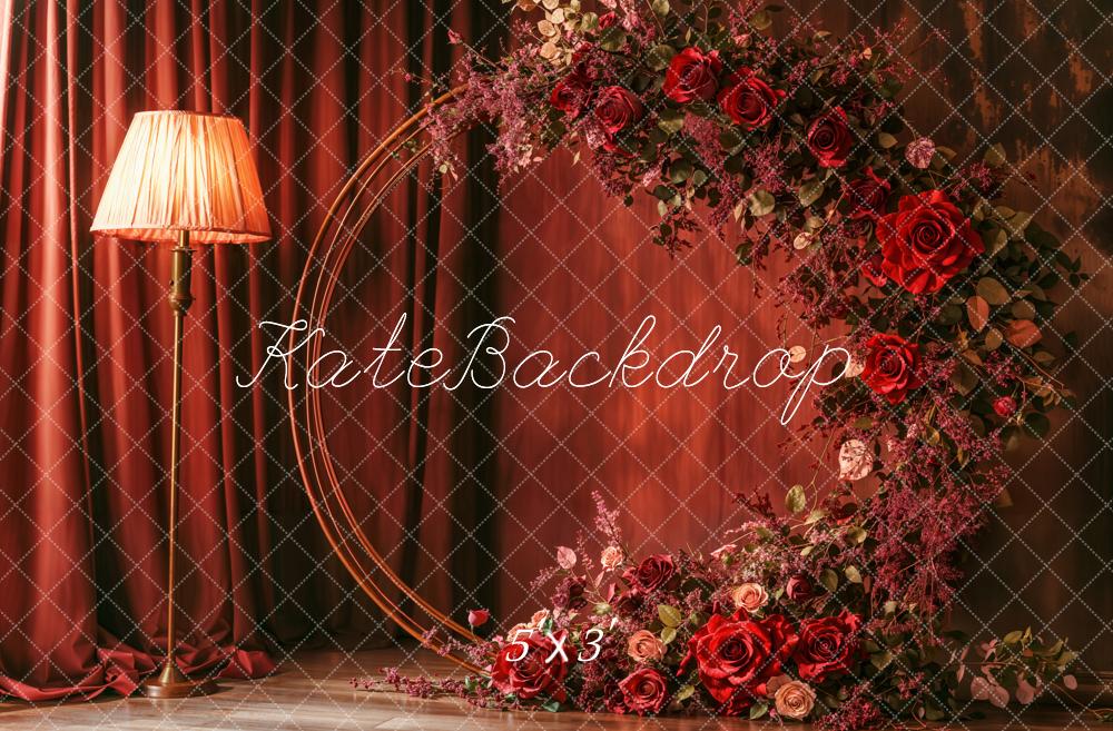 Kate Fête des mères Fleurs Lampadaire Rouge Toile de fond conçue par Emetselch - Kate Backdrop FR