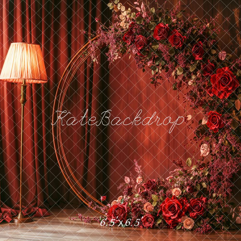 Kate Fête des mères Fleurs Lampadaire Rouge Toile de fond conçue par Emetselch - Kate Backdrop FR