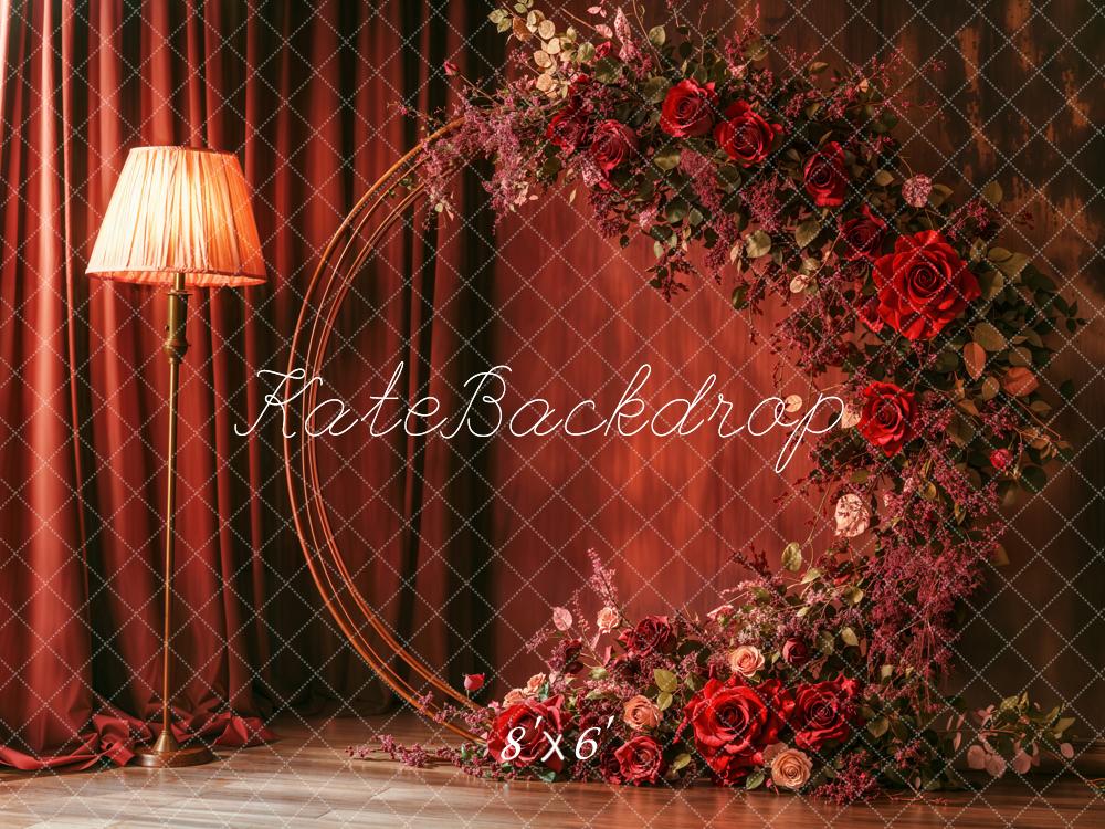 Kate Fête des mères Fleurs Lampadaire Rouge Toile de fond conçue par Emetselch - Kate Backdrop FR