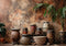 Kate Poterie Tambour Africain Rétro Toile de fond conçue par Patty Roberts - Kate Backdrop FR