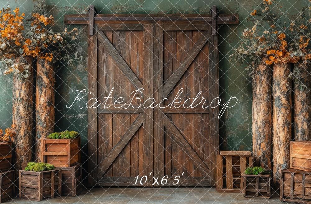 Kate Fête des pères Rustique Grange Porte Toile de fond conçue par Mini MakeBelieve - Kate Backdrop FR