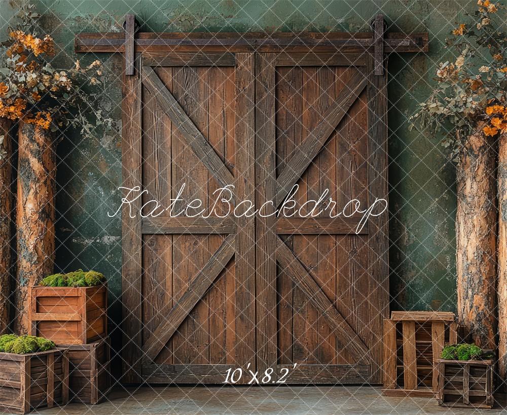 Kate Fête des pères Rustique Grange Porte Toile de fond conçue par Mini MakeBelieve - Kate Backdrop FR