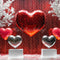 Kate Saint Valentin Paillettes Disco Cœurs Toile de fond conçue par Mini MakeBelieve - Kate Backdrop FR