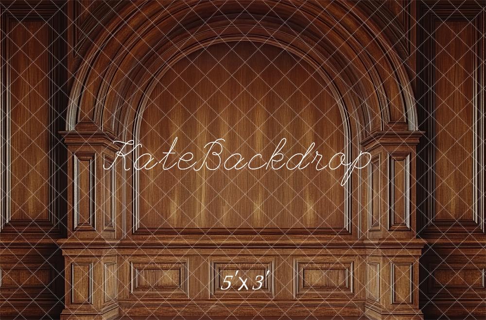 Kate Fête des pères Marron Arche Bois Toile de fond conçue par Mini MakeBelieve - Kate Backdrop FR