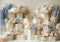 Kate Cake Smash Anniversaire Fleurs Beige Toile de fond conçue par Mini MakeBelieve - Kate Backdrop FR