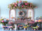 Kate Pâques Bleu Intérieur Fleurs Fenêtre Toile de fond conçue par Mini MakeBelieve - Kate Backdrop FR