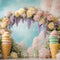 Kate Crème glacée Cake Smash Arche Fleurs Toile de fond conçue par Mini MakeBelieve - Kate Backdrop FR