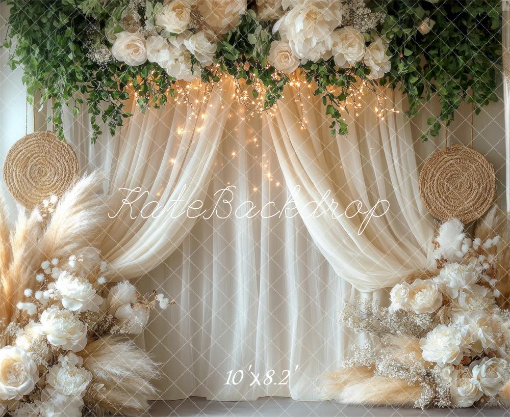 Kate Fête des mères Boho Rideaux Macramé Toile de fond conçue par Mini MakeBelieve - Kate Backdrop FR