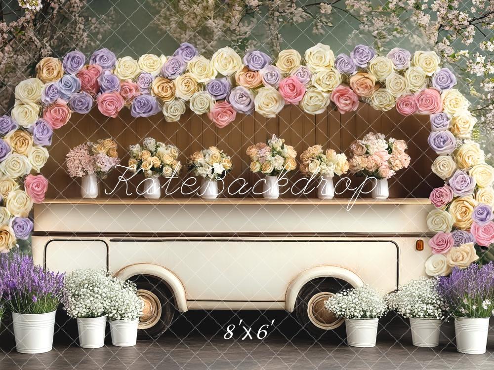 Kate Fête des mères Mariage Camping-car Toile de fond conçue par Mini MakeBelieve - Kate Backdrop FR