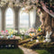 Kate Pâques Arbre Intérieur Floral Lapin Toile de fond conçue par Mini MakeBelieve - Kate Backdrop FR
