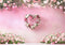 Kate Saint Valentin Aquarelle Floral Rose Toile de fond conçue par Mini MakeBelieve - Kate Backdrop FR