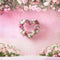 Kate Saint Valentin Aquarelle Floral Rose Toile de fond conçue par Mini MakeBelieve - Kate Backdrop FR