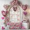 Kate Saint Valentin Rose Fenêtre Mur en Bois Toile de fond conçue par Mini MakeBelieve - Kate Backdrop FR