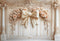 Kate Mur Rétro Floral Nœud Beige Toile de fond conçue par Emetselch