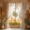 PROMO Kate Bohème Fenêtre Herbe des pampa Toile de fond conçue par Emetselch - Kate Backdrop FR