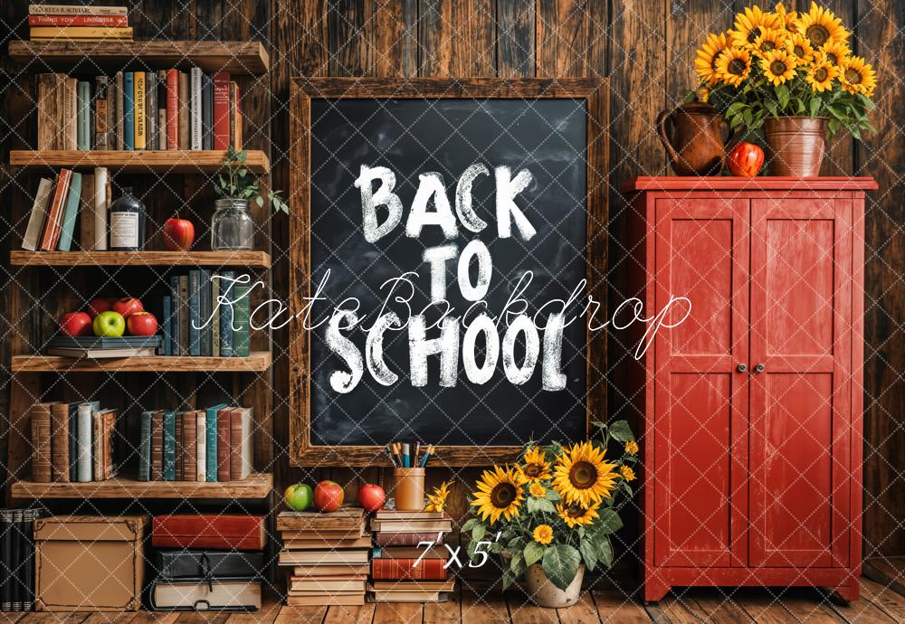 Kate Retour à l'école Tableau noir Livres Toile de fond conçue par Emetselch - Kate Backdrop FR