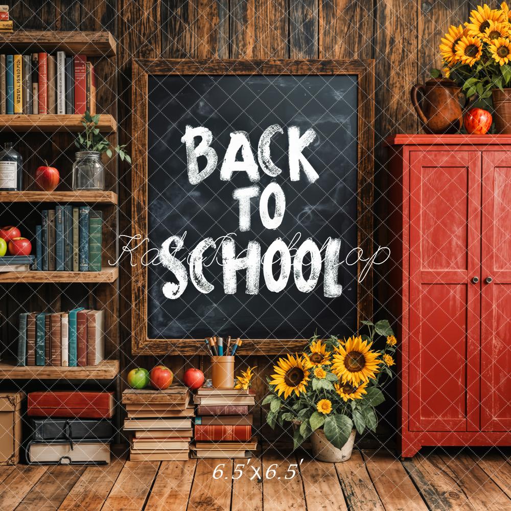 Kate Retour à l'école Tableau noir Livres Toile de fond conçue par Emetselch - Kate Backdrop FR