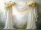Kate Mariage Floral Tissu drapé Vintage Toile de fond conçue par Emetselch - Kate Backdrop FR