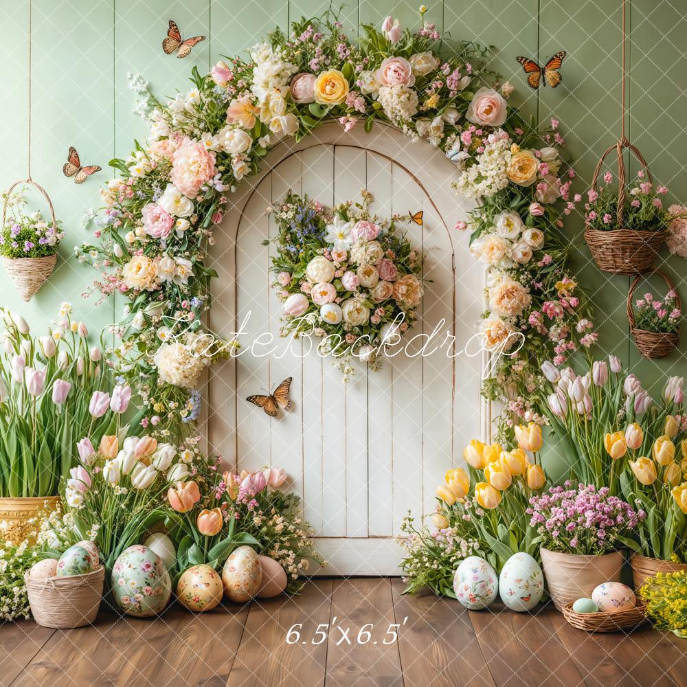PROMO Kate Printemps Pâques Fleur Arche Papillon Toile de fond conçue par Emetselch - Kate Backdrop FR
