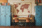 Kate Scolaire Vintage Casier Bleu Carte Toile de fond conçue par Emetselch - Kate Backdrop FR