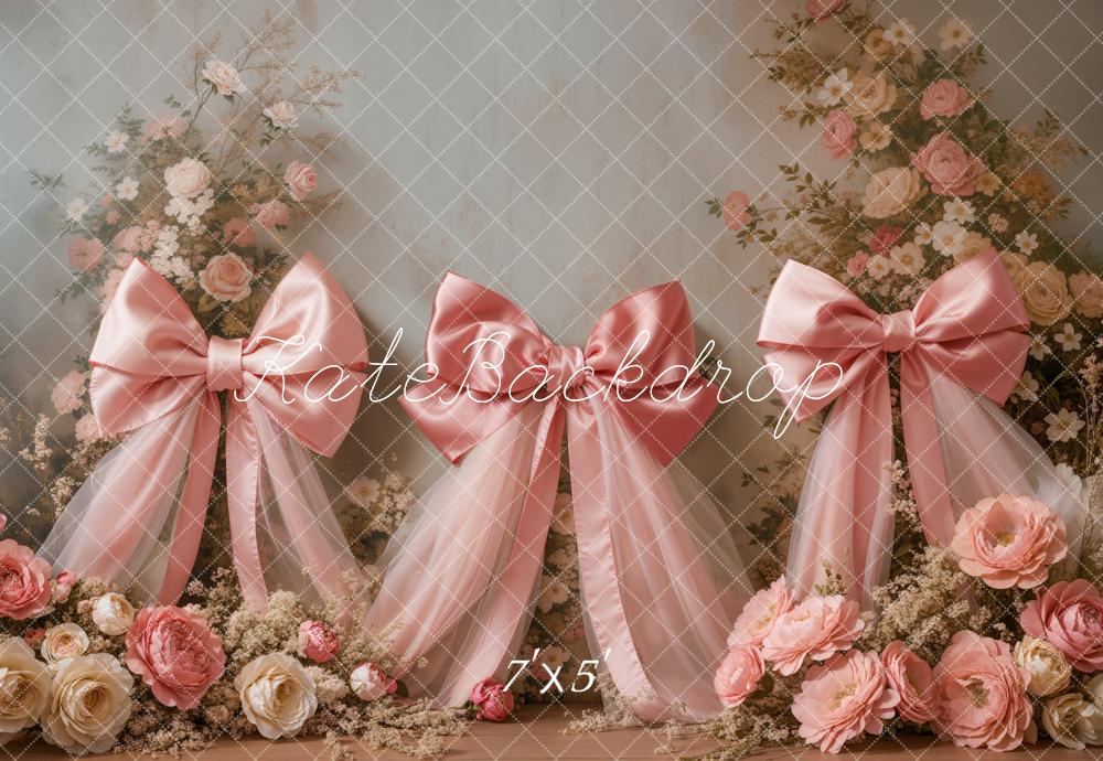 Kate Printemps Rose Nœuds Fleurs Toile de fond conçue par Emetselch