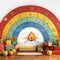 Kate Retour à l'école Arc-en-ciel Crayons Pommes Toile de fond conçue par Emetselch - Kate Backdrop FR