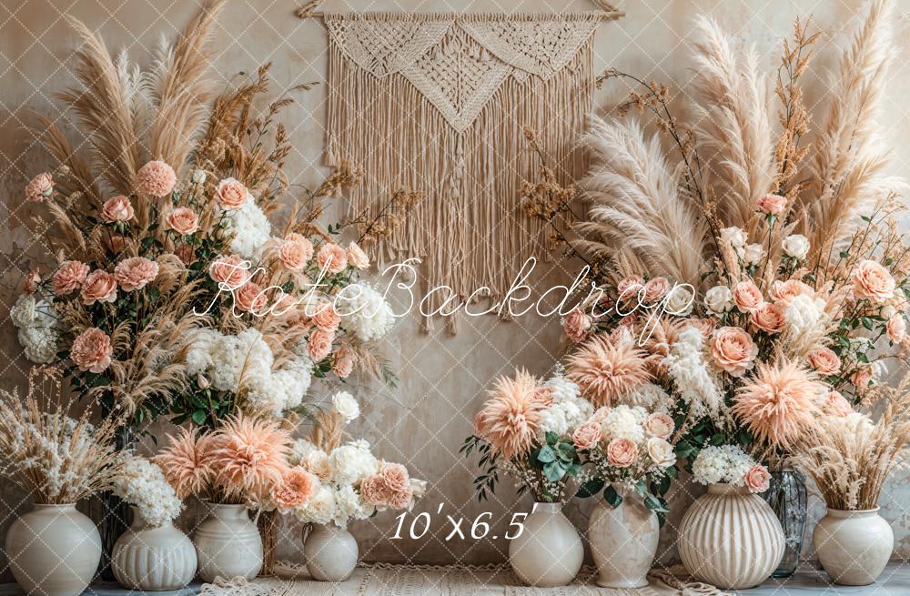 Kate Bohème Floral Vases Fête des Mères Toile de fond conçue par Emetselch - Kate Backdrop FR