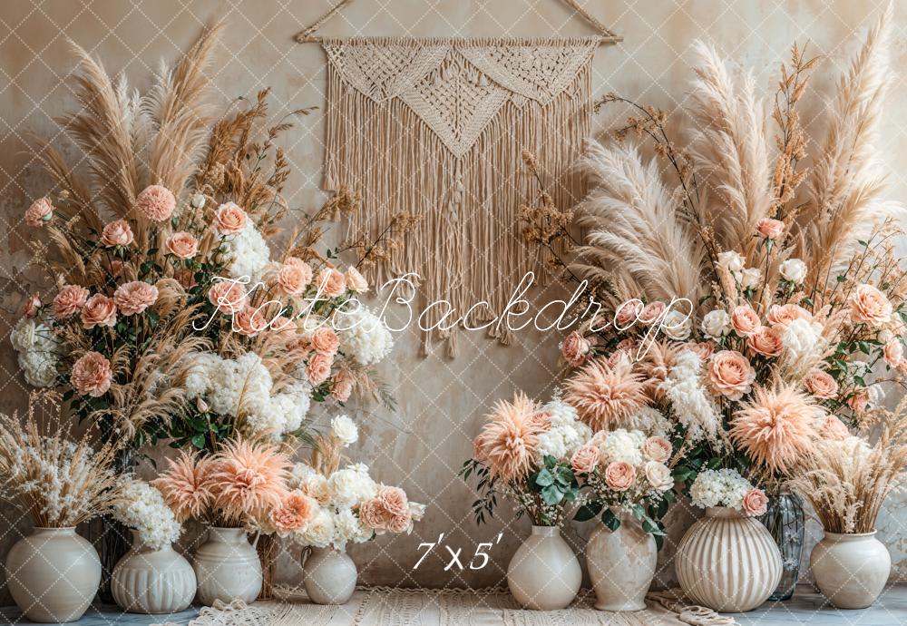 Kate Bohème Floral Vases Fête des Mères Toile de fond conçue par Emetselch - Kate Backdrop FR