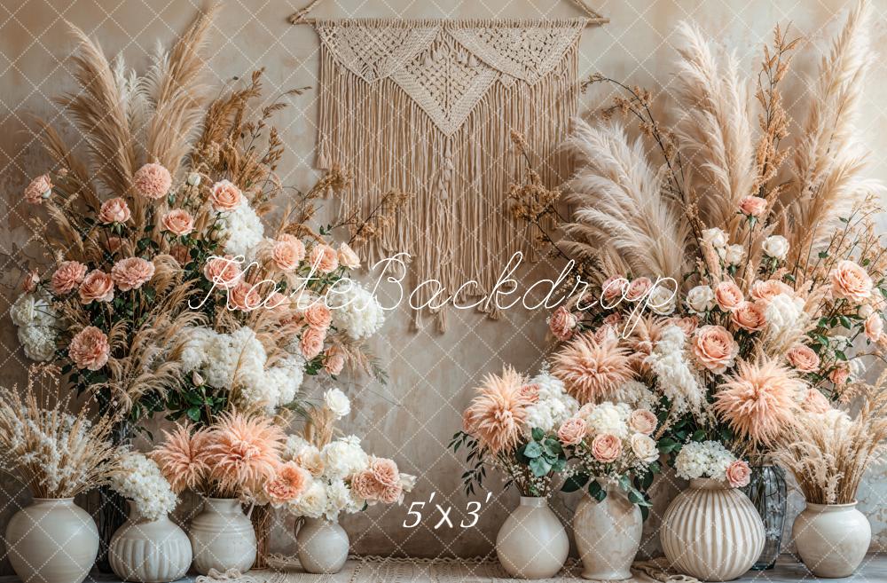 Kate Bohème Floral Vases Fête des Mères Toile de fond conçue par Emetselch - Kate Backdrop FR