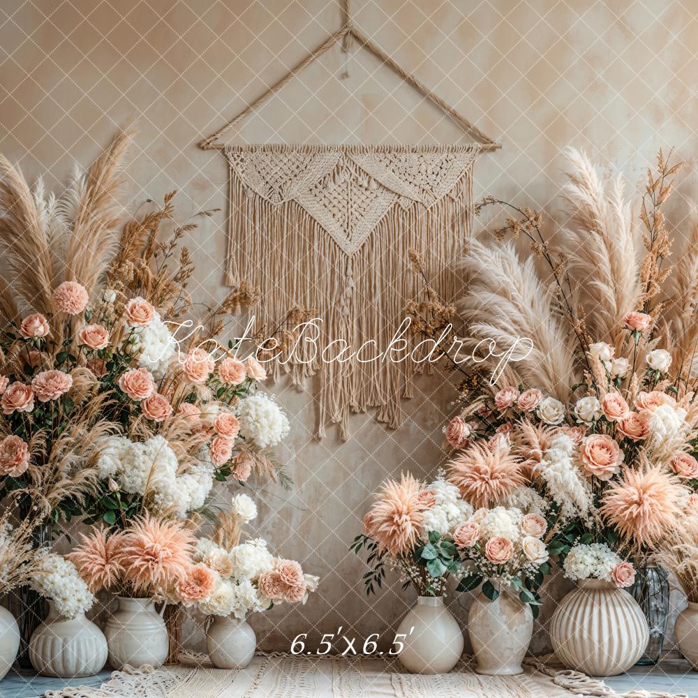 Kate Bohème Floral Vases Fête des Mères Toile de fond conçue par Emetselch - Kate Backdrop FR