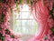 Kate Printemps Floral Fenêtre Rose Rideau Toile de fond conçue par Emetselch - Kate Backdrop FR