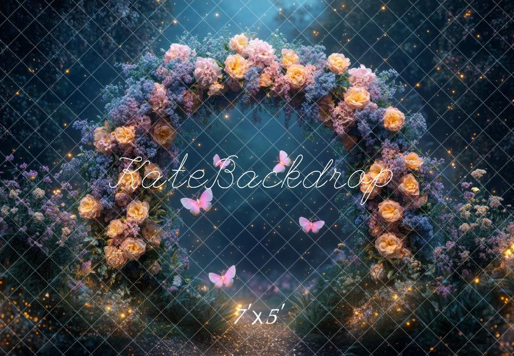 PROMO Kate Fleurs Fée Arche Nuit Papillons Toile de fond conçue par Mini MakeBelieve - Kate Backdrop FR