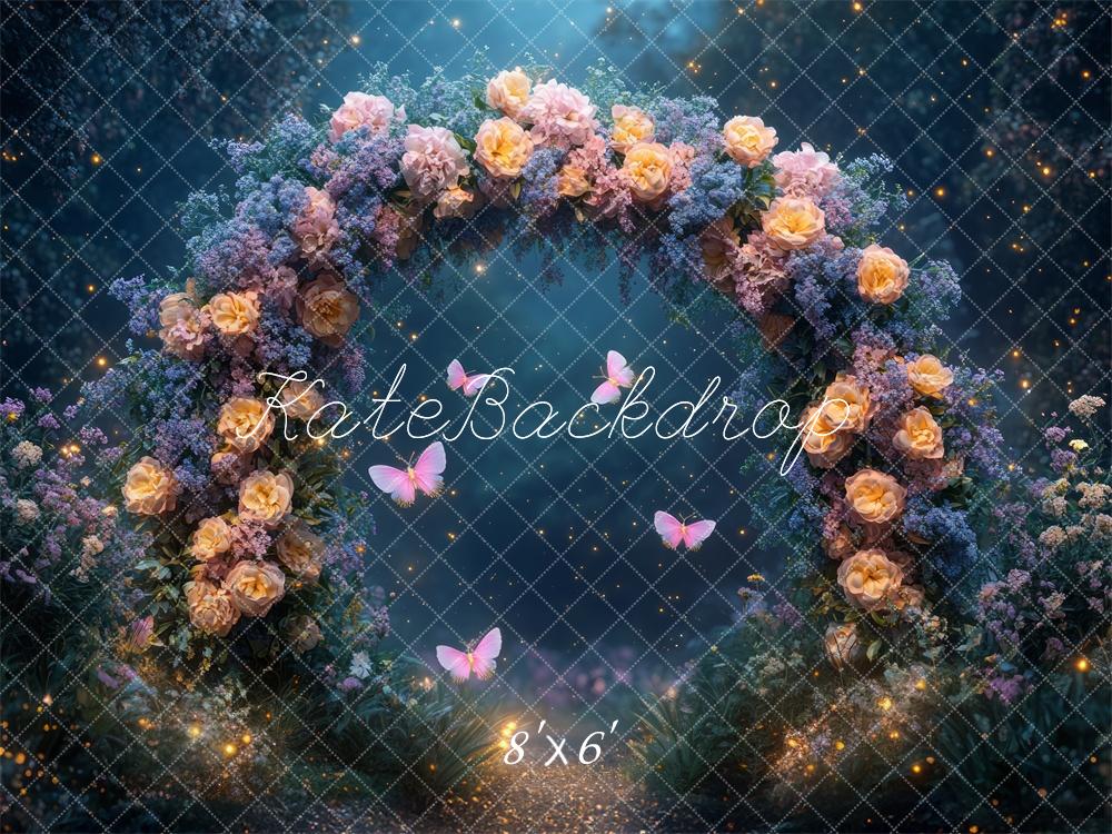 PROMO Kate Fleurs Fée Arche Nuit Papillons Toile de fond conçue par Mini MakeBelieve - Kate Backdrop FR