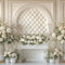 Kate Printemps Fleurs Arche Mur Blanc Toile de fond conçue par Mini MakeBelieve - Kate Backdrop FR