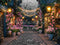 Kate Printeps Nuit Village Fleurs Lumières Toile de fond conçue par Mini MakeBelieve - Kate Backdrop FR