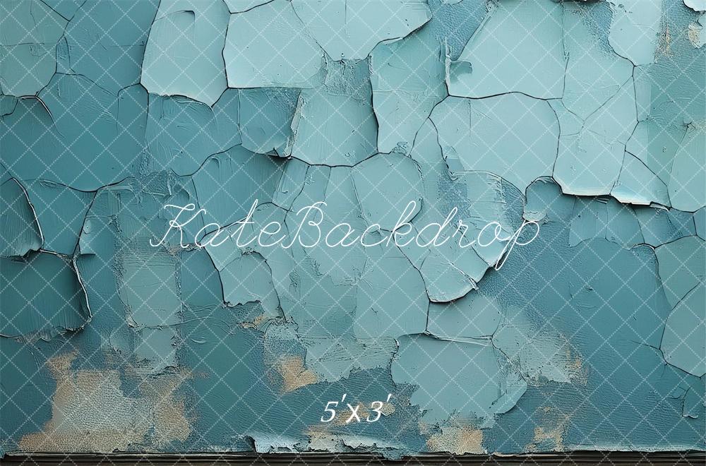 Kate Mur Bleu sarcelle Texture de Peinture Toile de fond conçue par Mandy Ringe - Kate Backdrop FR