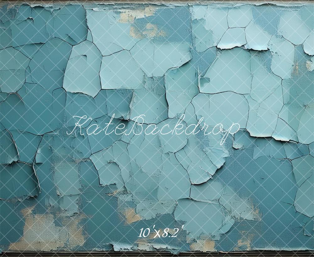 Kate Mur Bleu sarcelle Texture de Peinture Toile de fond conçue par Mandy Ringe - Kate Backdrop FR