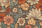 Kate Fleurs Rétro Corail Sarcelle Ivoire Toile de fond conçue par Mandy Ringe - Kate Backdrop FR