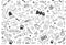 Kate Chien Griffonnages Noir & Blanc Enfant Toile de fond conçue par Mandy Ringe - Kate Backdrop FR