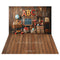 Kate Retour à l'école Globe Vintage Bois Toile de fond+Rustique Plancher en Bois Sol Toile de fond - Kate Backdrop FR