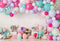 Kate Donut Bonbons Crème glacée Anniversaire Toile de fond conçue par Mandy Ringe - Kate Backdrop FR