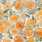 Kate Aquarelle Oranges Enfant Toile de fond conçue par Mandy Ringe - Kate Backdrop FR